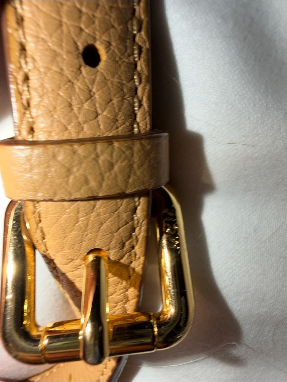 Women’s MCM Milla  Leather Top-Handle Satchel - Tan color.